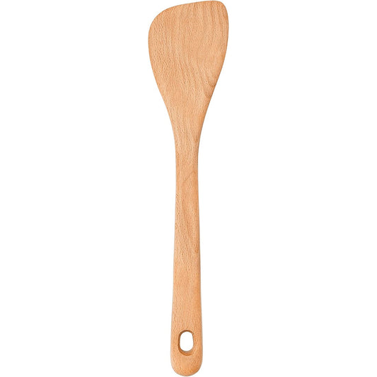 Solid Beechwood Wooden Saute Paddle - Brown