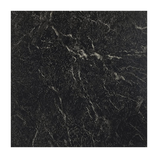 20 Pack 12 Inch Vinyl Tile Marble Black with White Vein