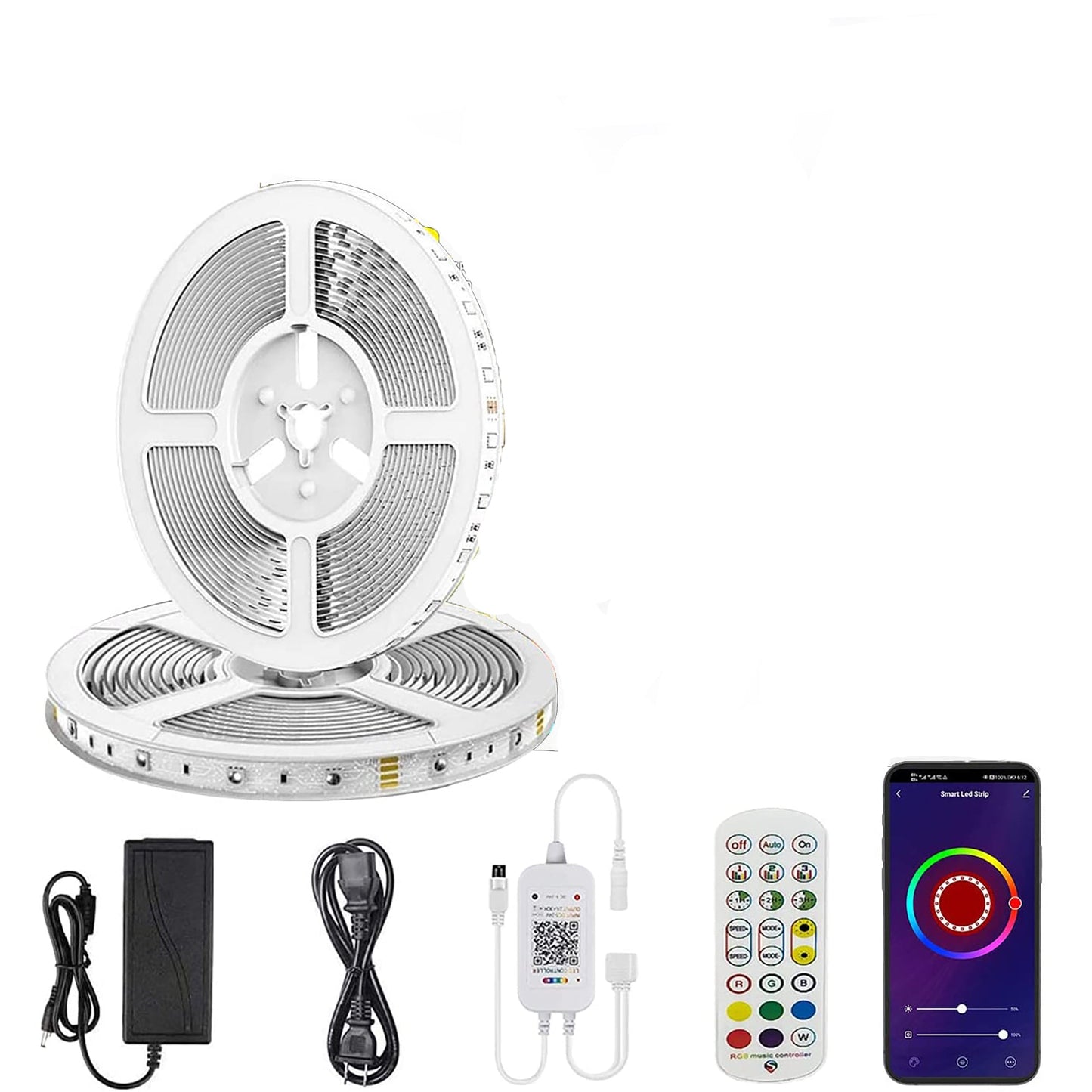 Smart LED Light Strip Compatible with Alexa Google Home Controlled by Smart APP - 20 Meters