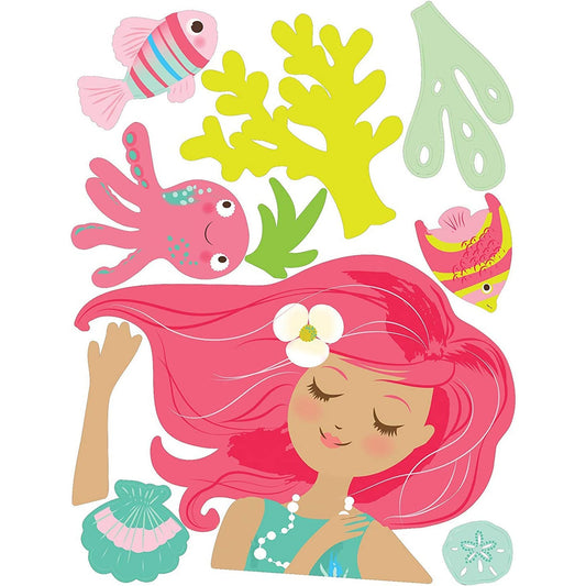 Mermaid Vinyl Wall Decals Sticker for Girls Bedroom or Bathroom 26 Pieces