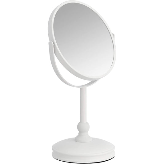 Vanity Mirror with Heavy Base Magnification - White