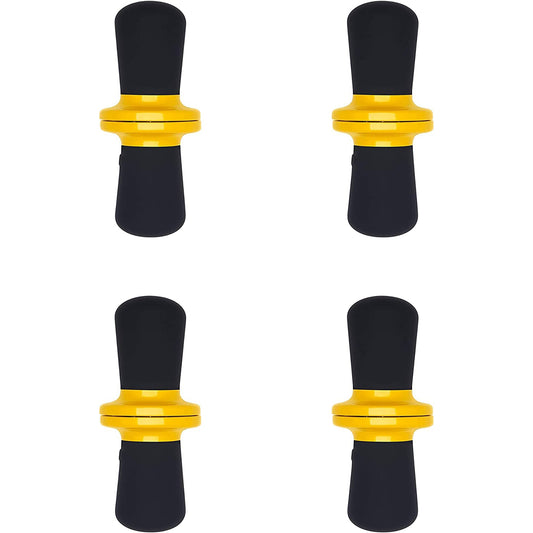 Corn Cob Holders 8 Pieces 2.6 x1 Inch - Black and Yellow