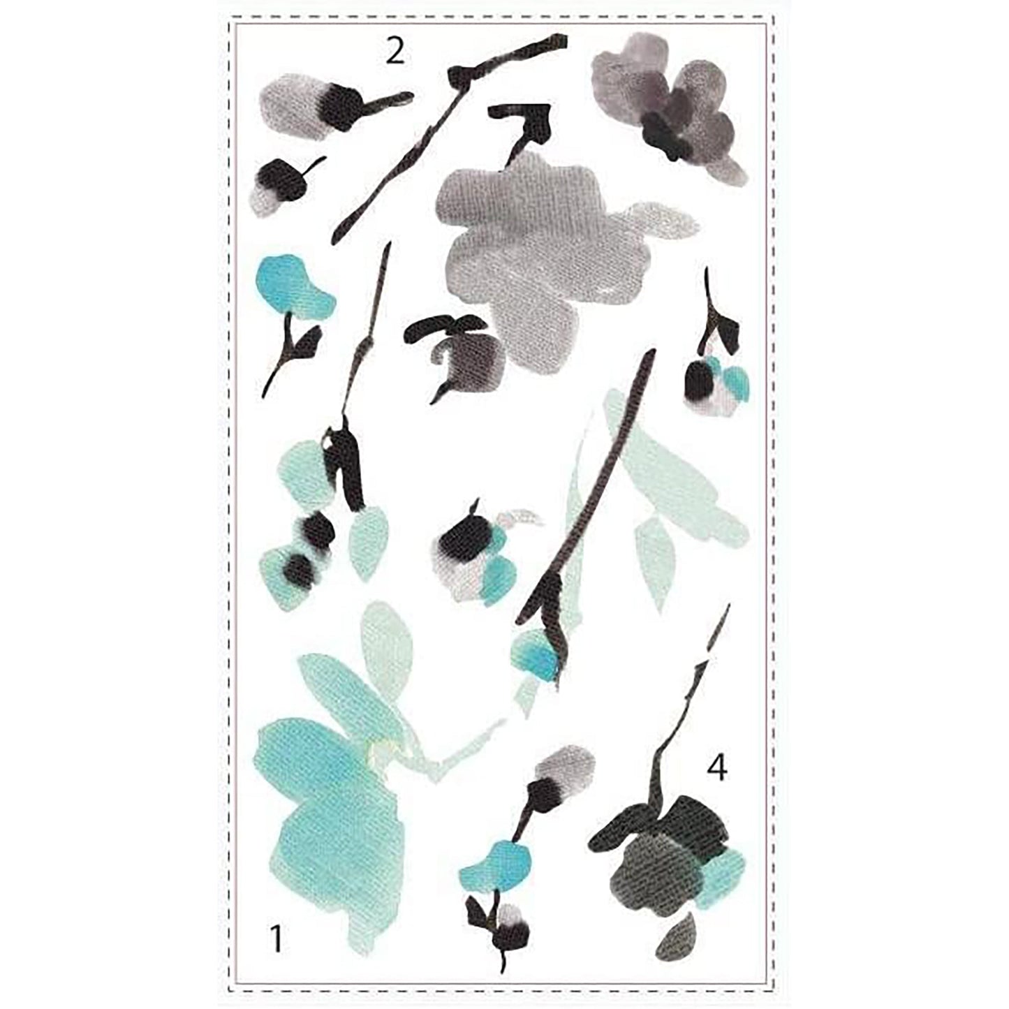 Blossom Watercolor Bird Branch Peel and Stick Wall Decal