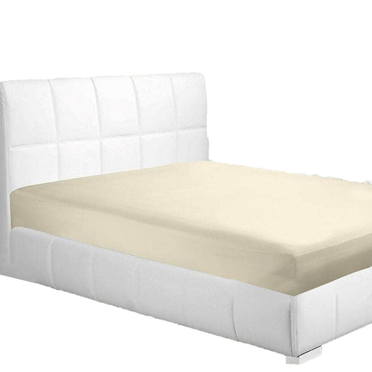 2000 TC Full Elastic Soft and Luxury Deep Pocket Fitted Bed Sheet - Cream