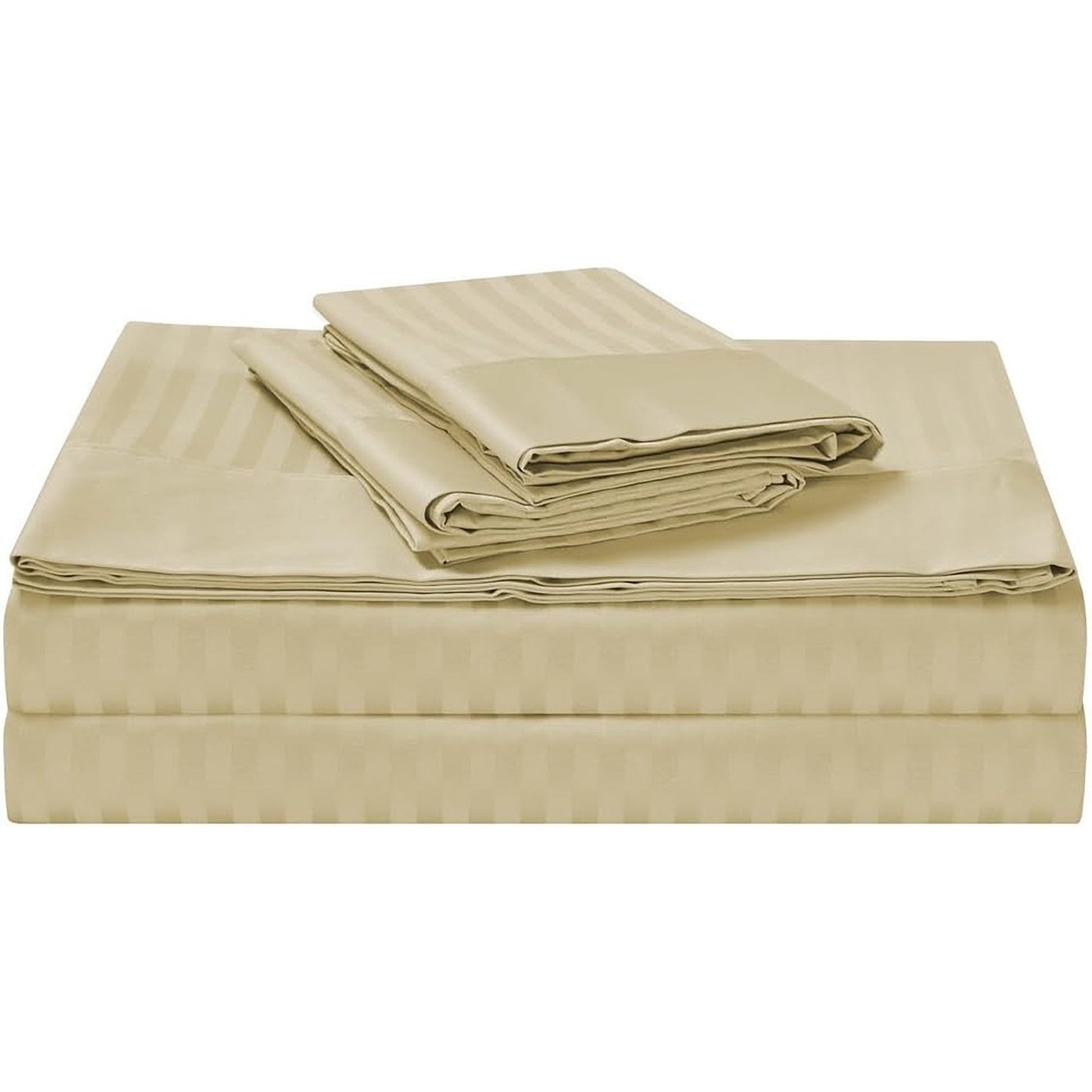 1200TC Egyptian Cotton Luxury Deep Pocket Bed Sheet Set - Linen Stripe