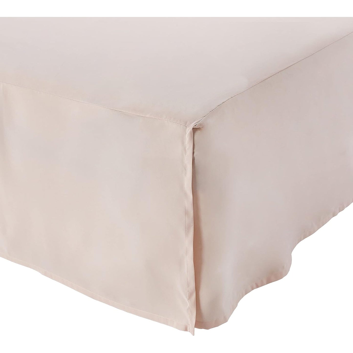Polyester Lightweight Pleated Bed Skirt - Blush Pink
