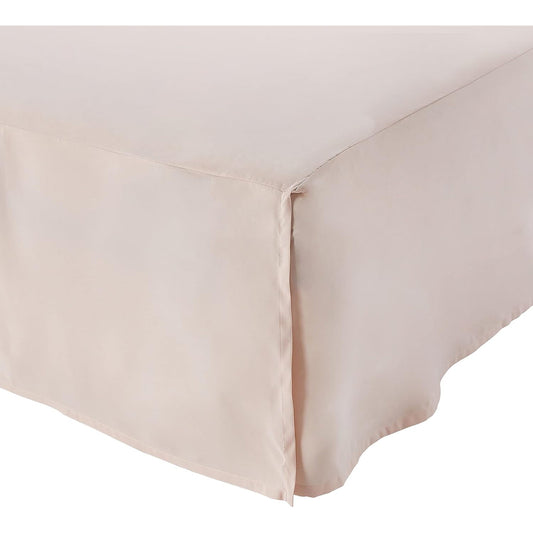 Polyester Lightweight Pleated Bed Skirt - Blush Pink