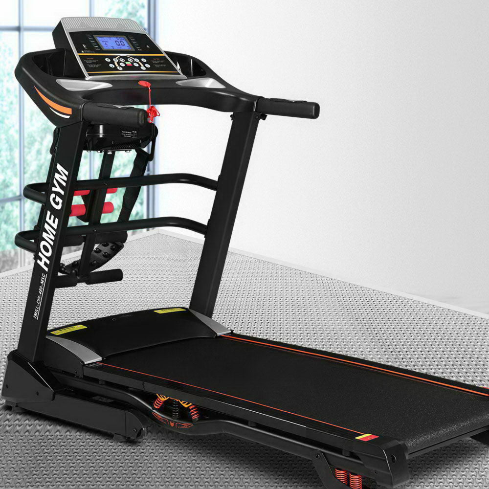 Electric Treadmill Auto Incline Home Gym Run Exercise Machine with Sit Up Bar - 18 Speed Levels