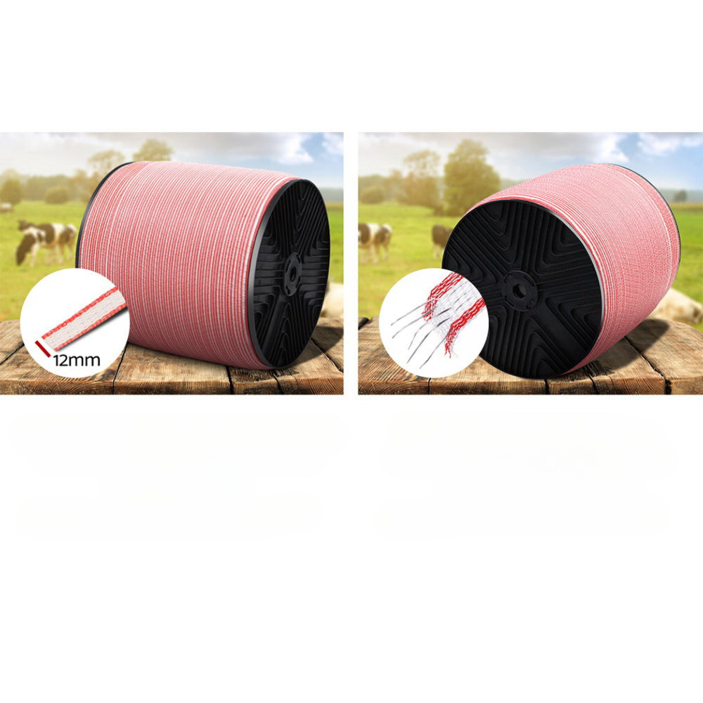 Electric Wire Ploy Tape Stainless Steel Temporary Fencing Kit - 1200M