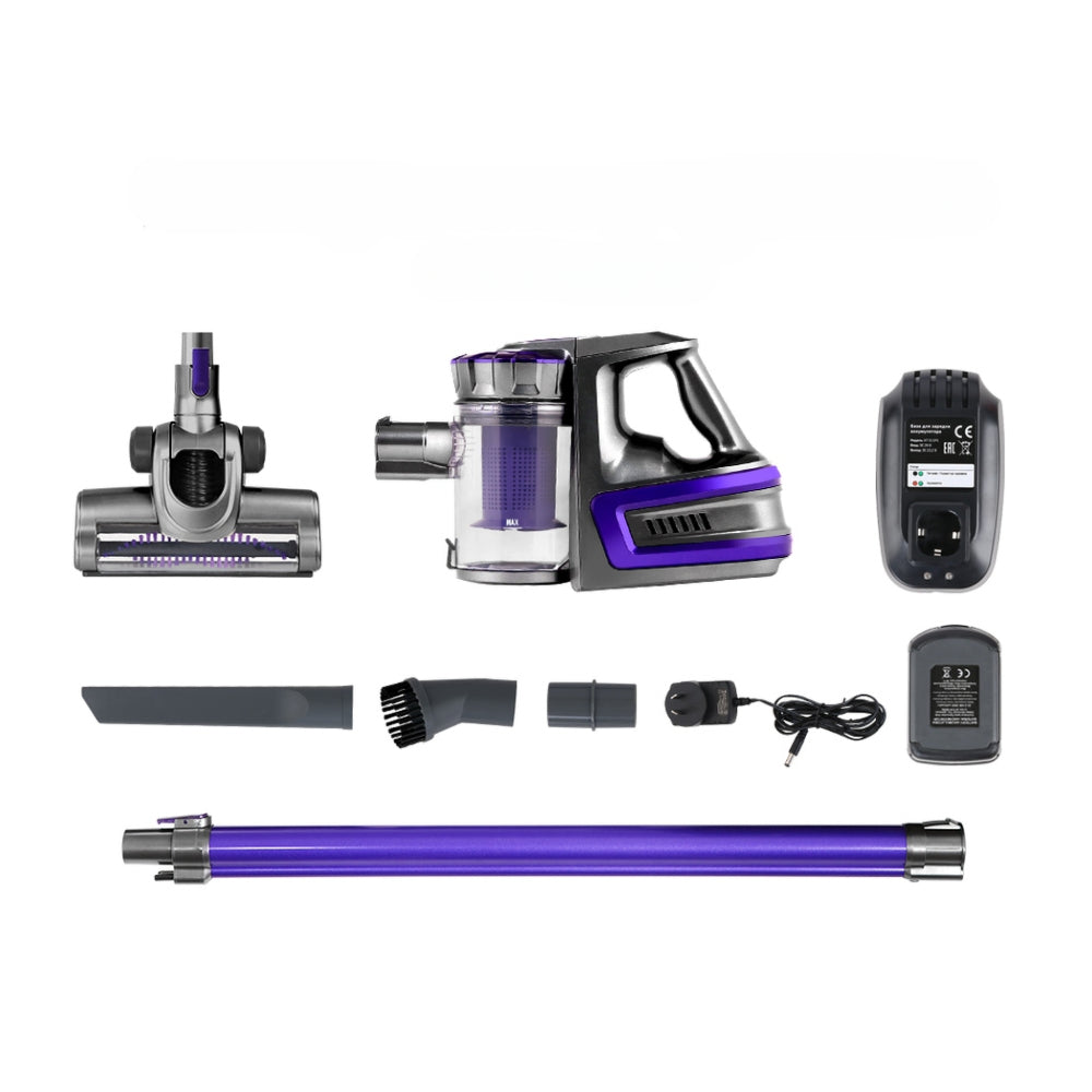 150 Cordless Handheld Stick Vacuum Cleaner 2 Speed   Purple And Grey