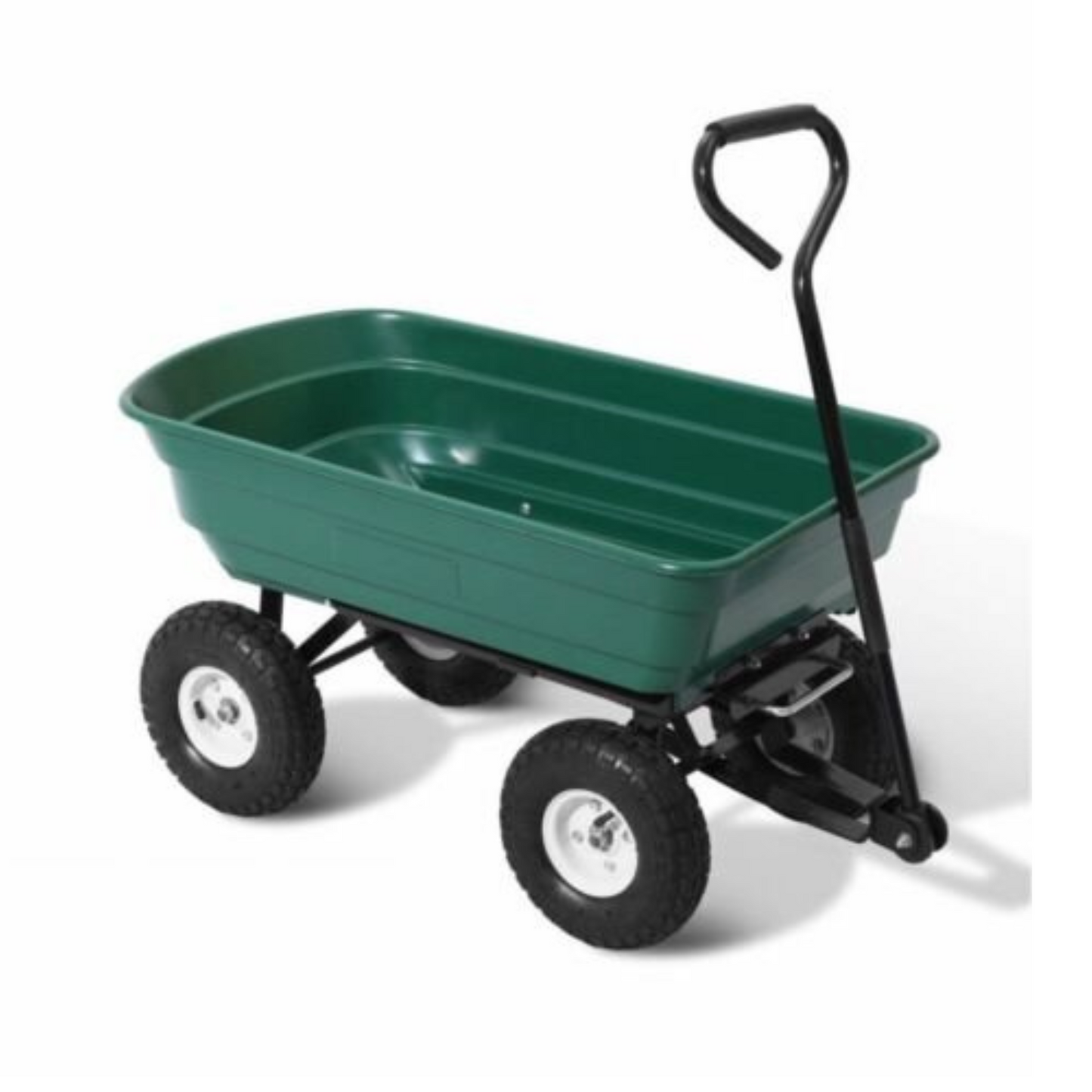 65L Garden Dump Cart Tipping Bed Trolley Wagon Wheelbarrow Holds Up to 270kg