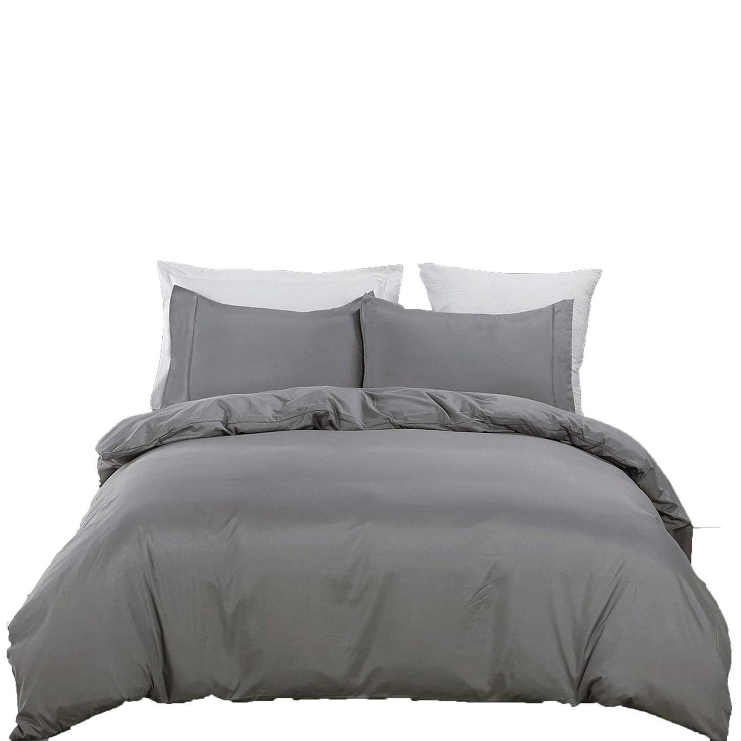 2000 TC Premium Microfibre Doona Cover Ultra Soft Quilt Cover Set - Grey