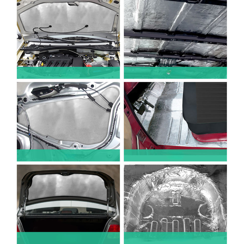 Car Sound Deadener Mat Heat Insulation Sound Vibration - 24pcs