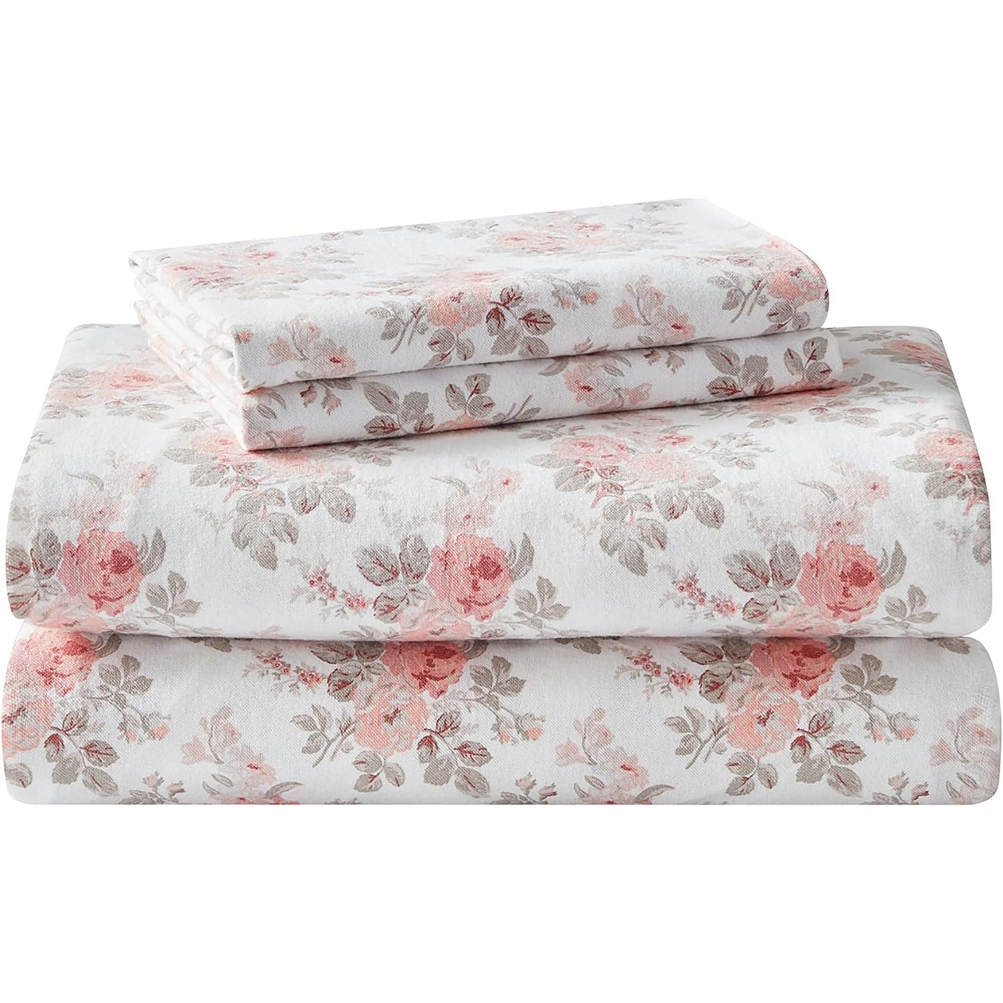 Soft Brushed Cotton Flannel Bedding Sheet Set - Lisalee Pink