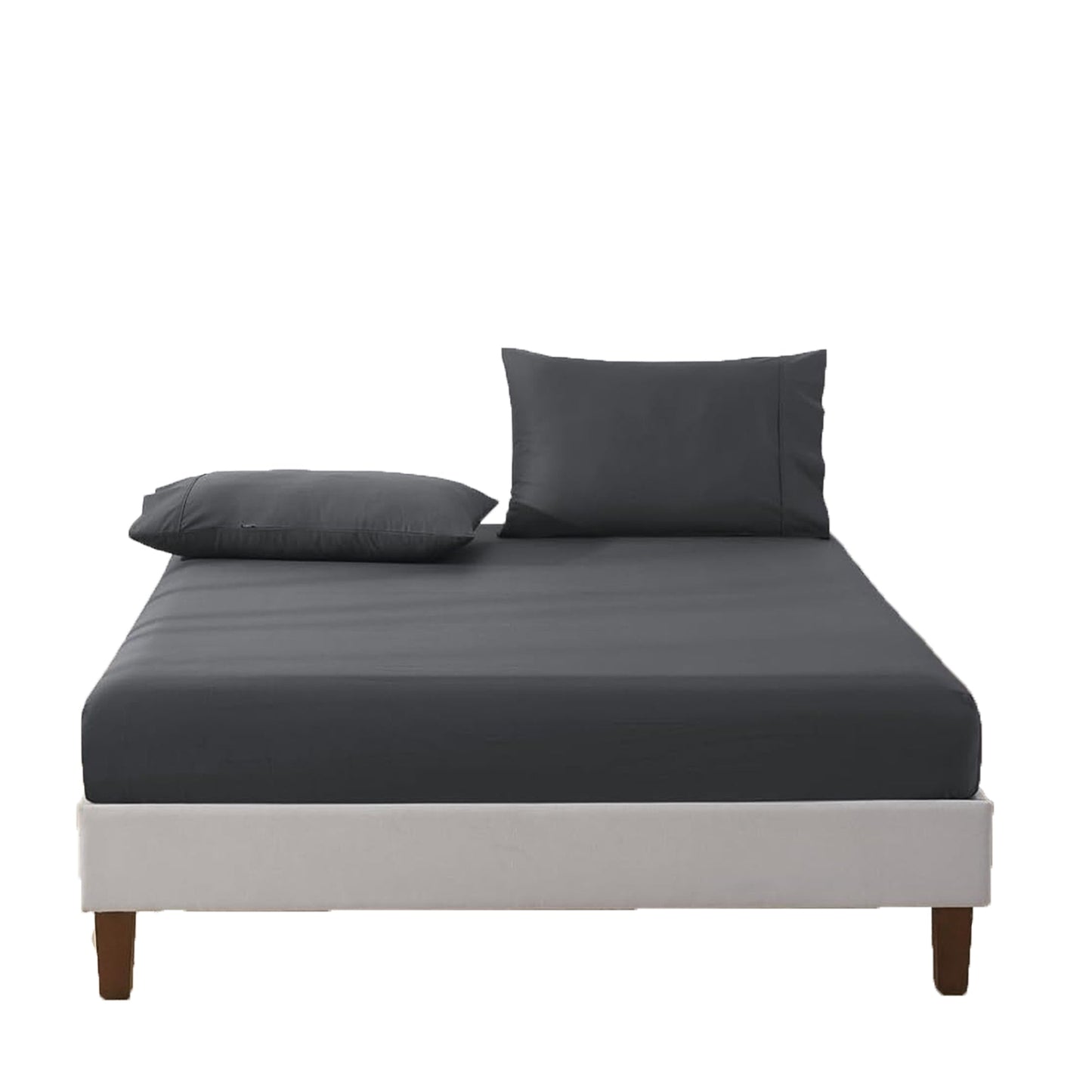 500TC Soft and Luxurious 100% Cool Breathable Cotton Bed Sateen Set - Charcoal