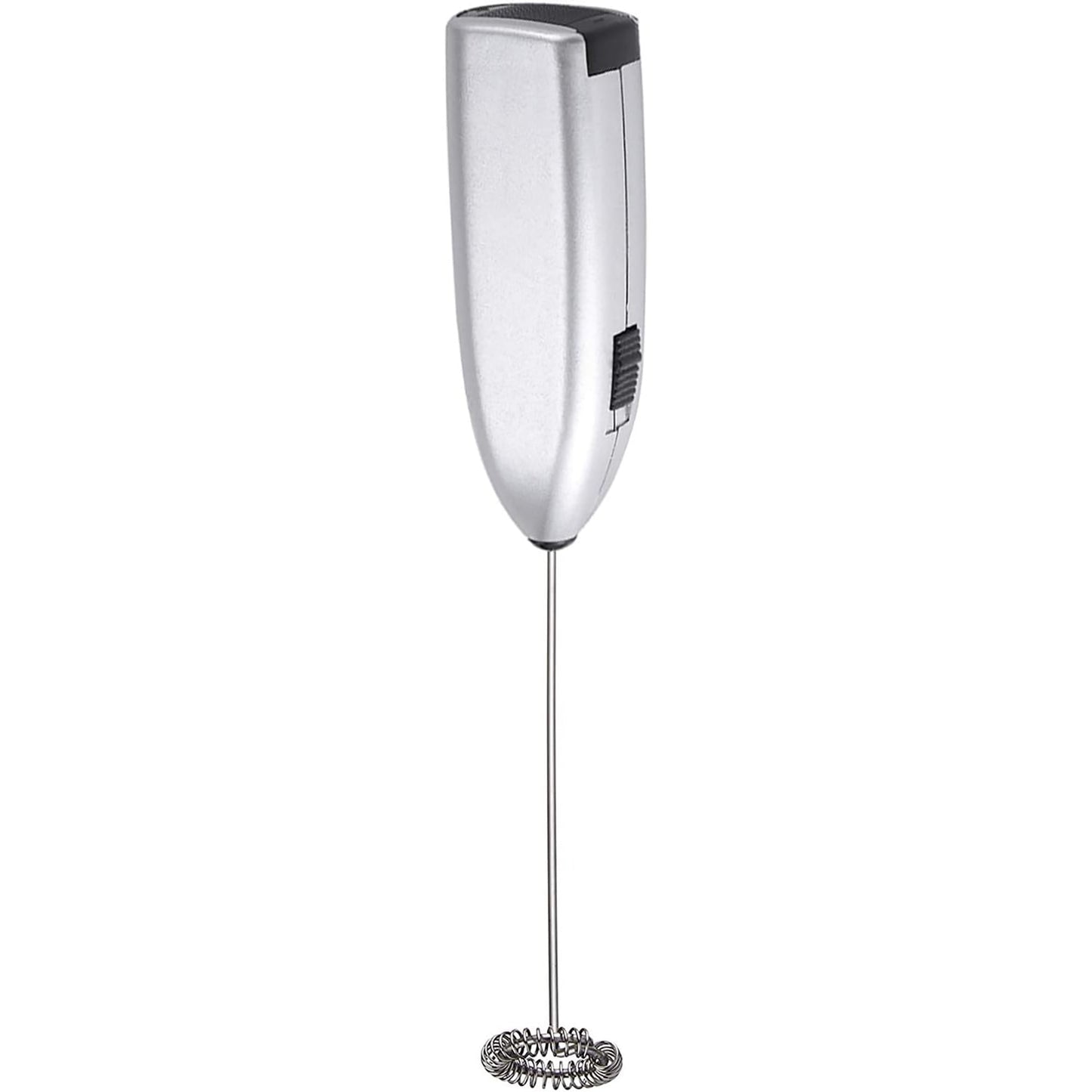 Stainless Steel Electric Handheld Milk Coffee Frother 7.8 Inch - Silver