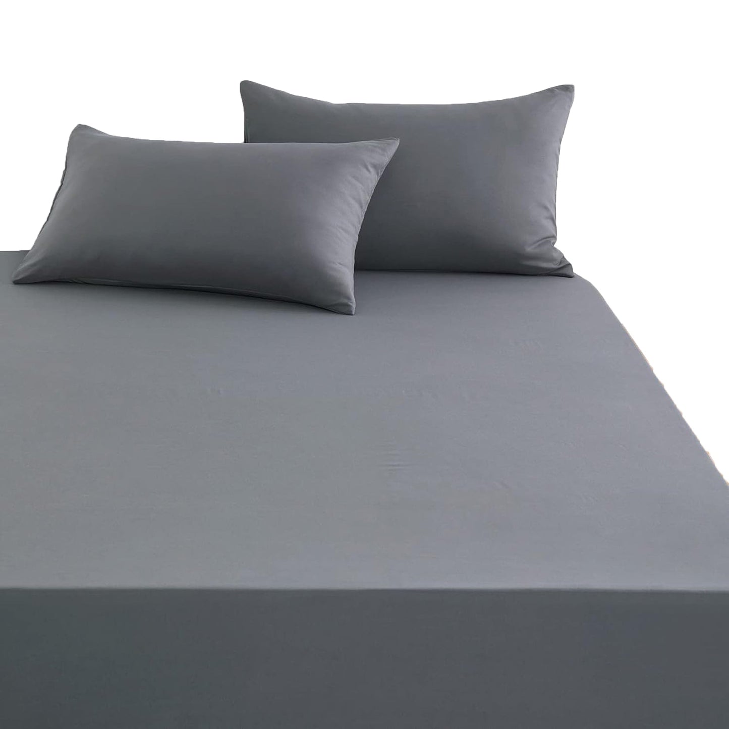 1000TC Ultra Soft Microfibre Extra Deep Fitted Sheet Set - Grey