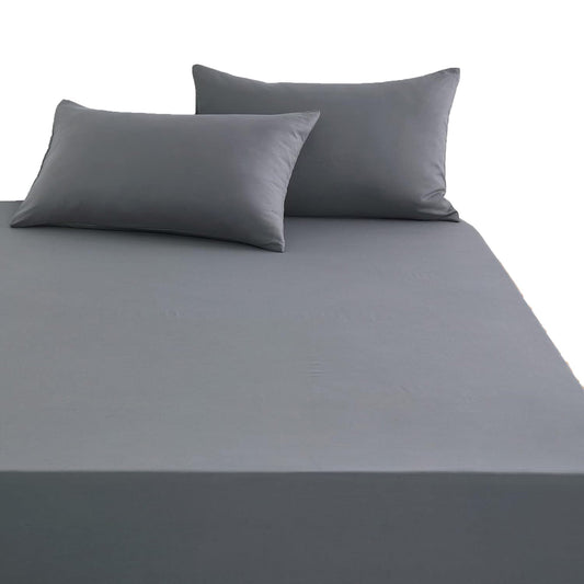 1000TC Ultra Soft Microfibre Extra Deep Fitted Sheet Set - Grey