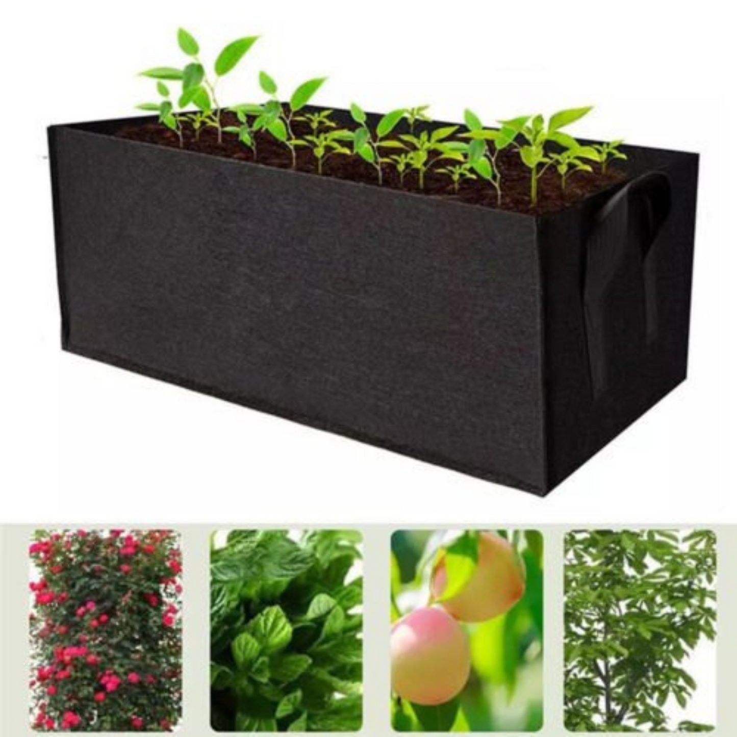 Fabric Potato Grow Bag Garden Planter Container for Root Plant Growing