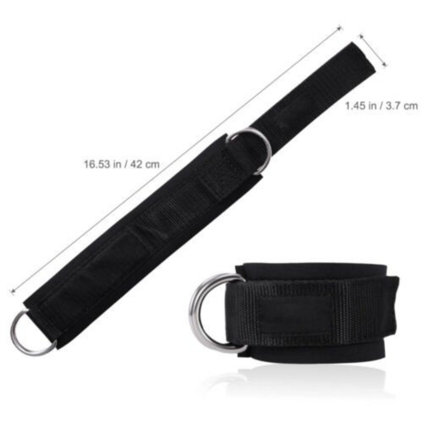 2pcs Weight Lifting Ankle D-Ring Straps 2pcs Pulley Cable Attachment for Gym Leg Workouts