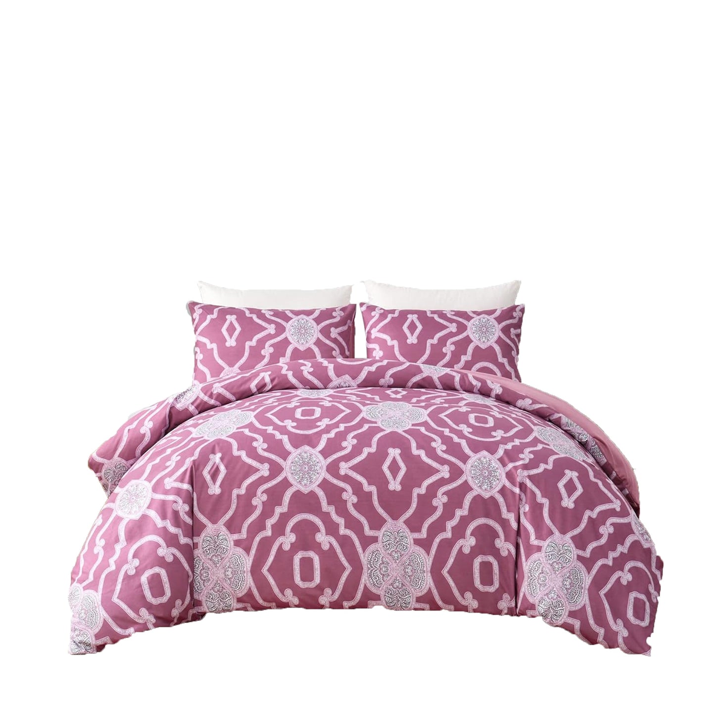 Soft Microfibre Bedding Quilt Cover Set - Pink Floral