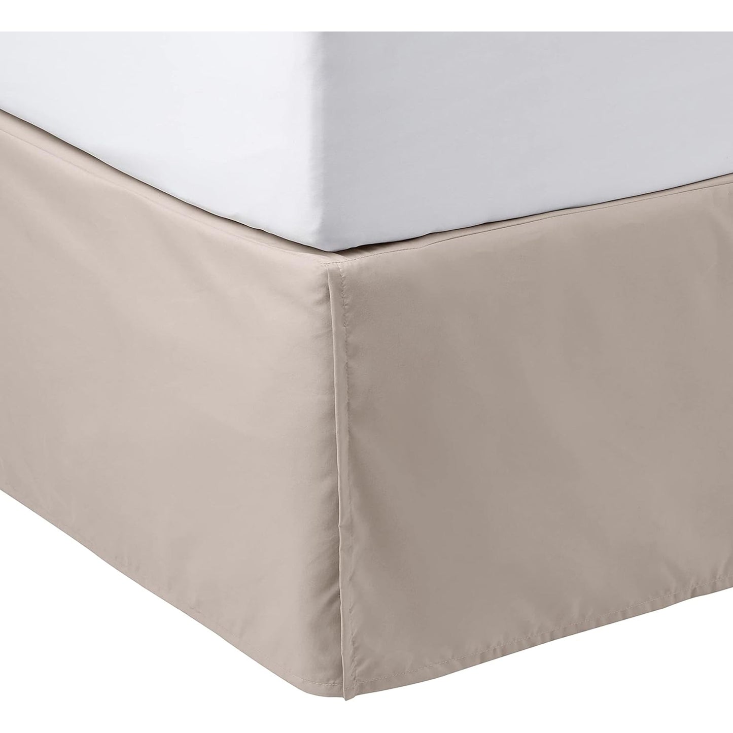 Polyester Lightweight Pleated Bed Skirt - Taupe