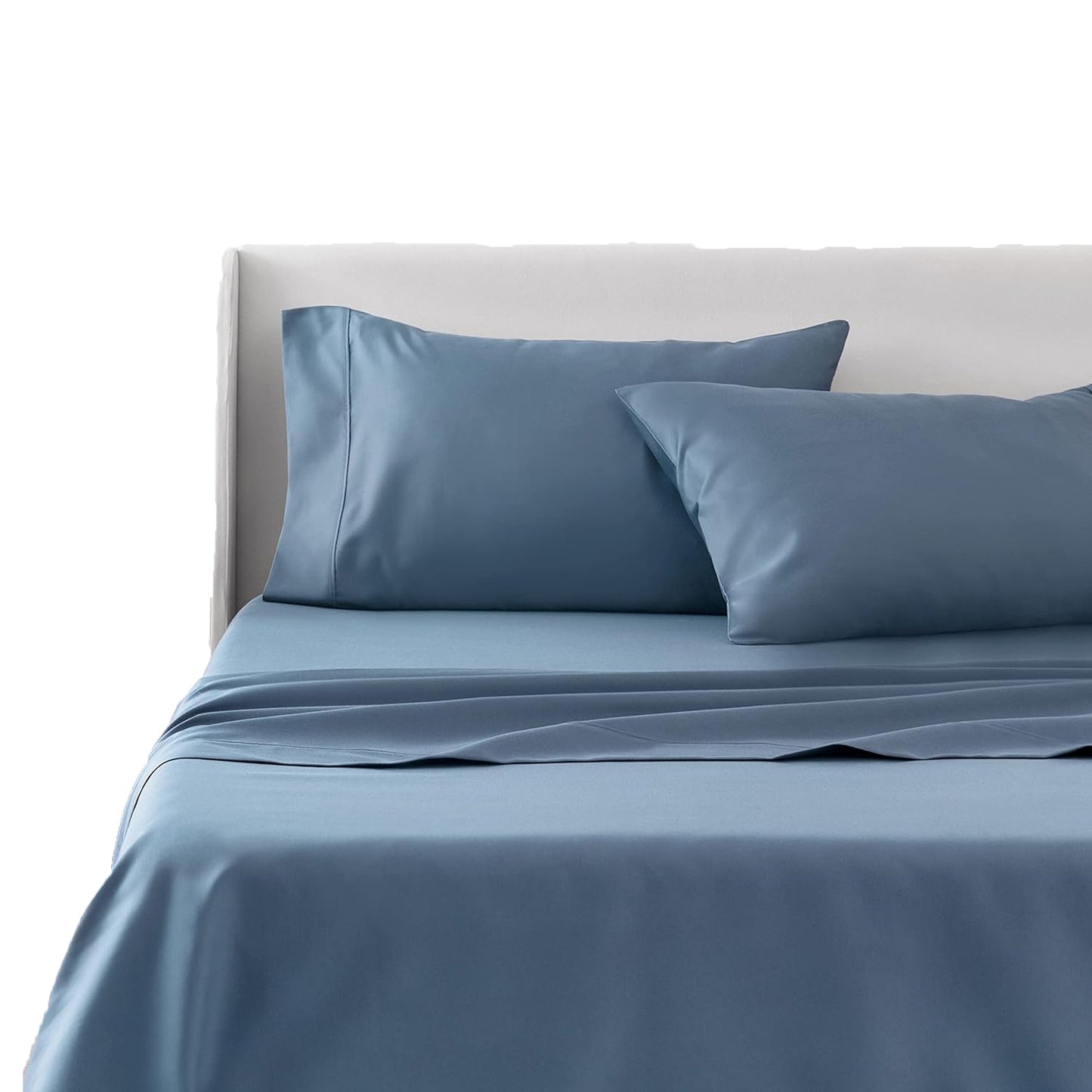 100% Cotton Soft and Durable Sateen Bed Sheet Set - Blue