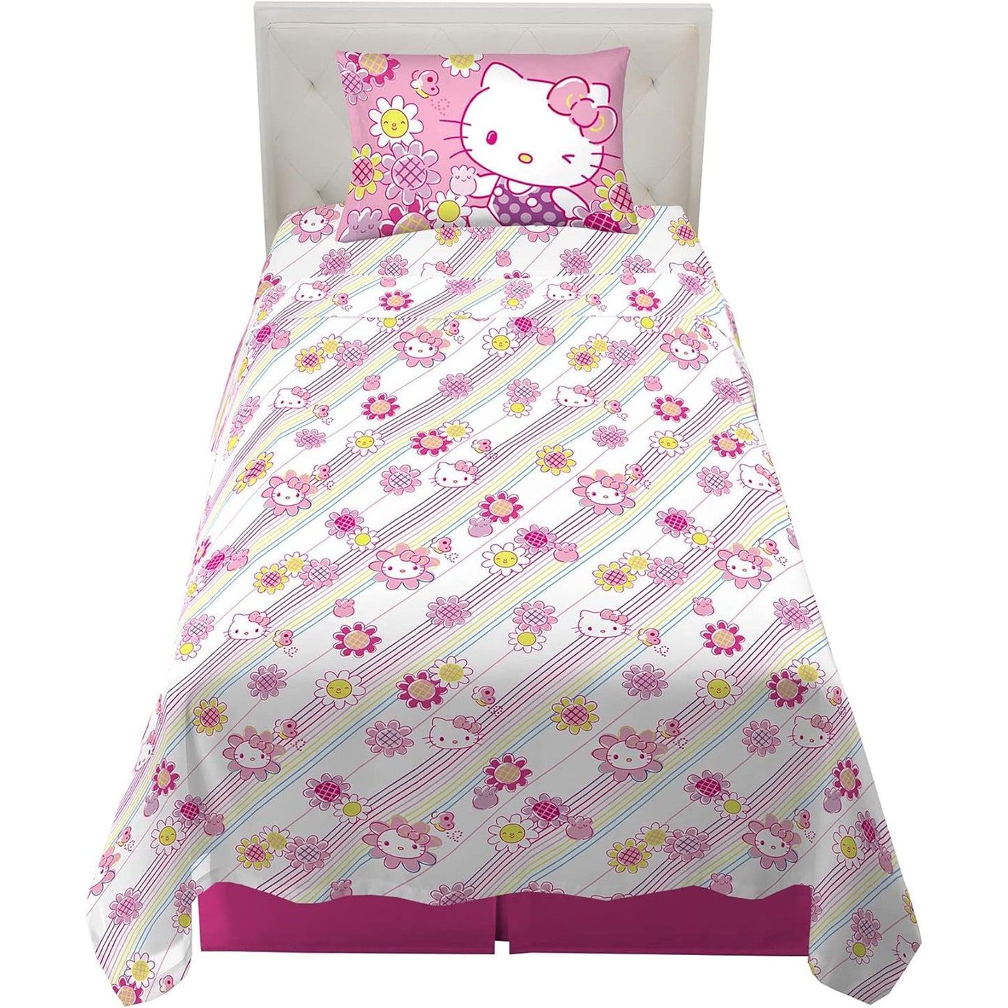 Kids Bedding Super Soft Microfibre Bed Sheet Set - Hello Kittty