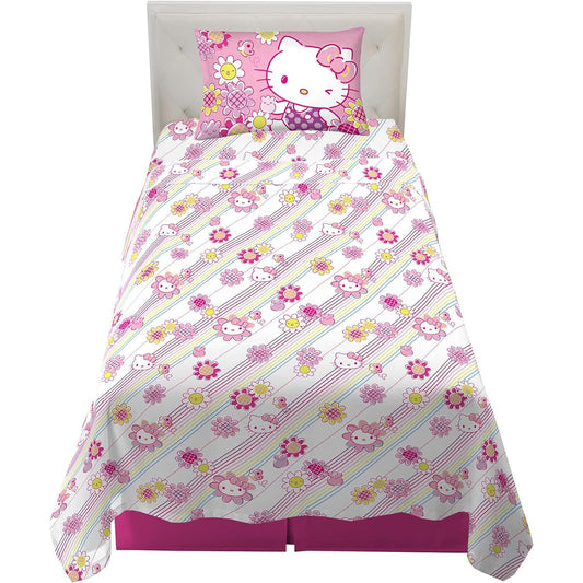 Kids Bedding Super Soft Microfibre Bed Sheet Set - Hello Kittty