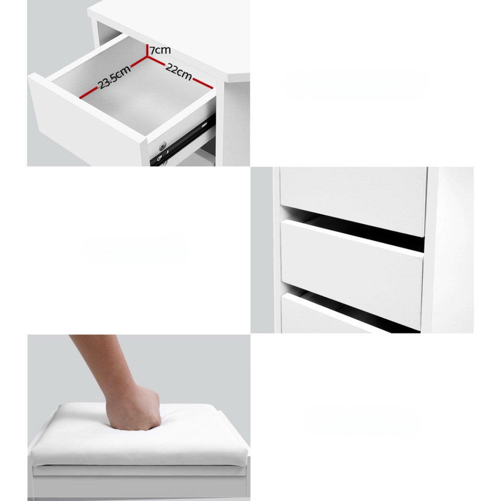 Corner Dressing Table With Mirror Stool White Mirrors Makeup Tables Chair