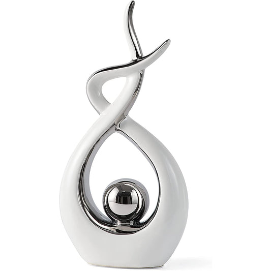 Modern Art Ceramic Statue Table Centerpiece Decorations Home Decor - White