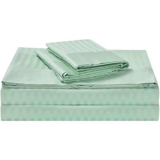 1200TC Egyptian Cotton Luxury Deep Pocket Bed Sheet Set - Cloud Stripe