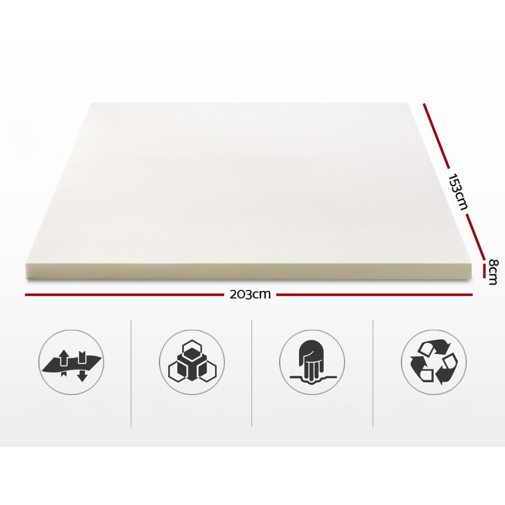 Bedding Memory Foam Mattress Topper with Cover - Single/Double/Queen/King