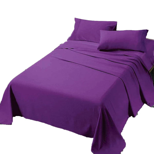 2000TC Breathable Microfibre Deep Pocket Bed Sheet Set - Purple