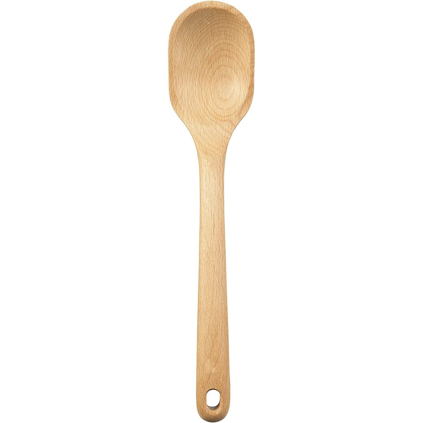 Solid Beechwood Large Wooden Kitchen Spoon - Brown