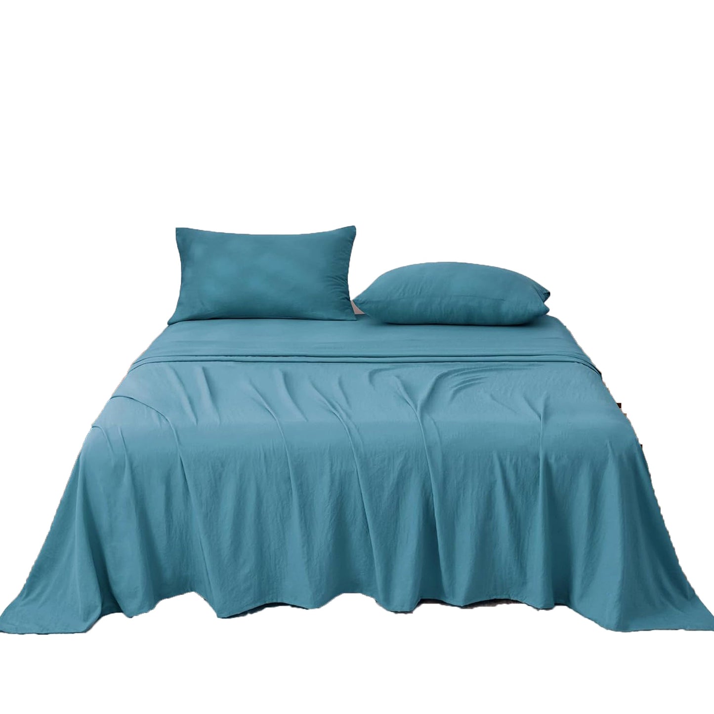 Premium 1800TC Breathable Ultra-Soft Microfibre Single Bed Sheet Set - Slate Blue