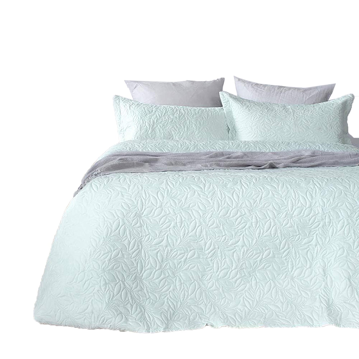 Botanica Embossed Coverlet Set - Glacier