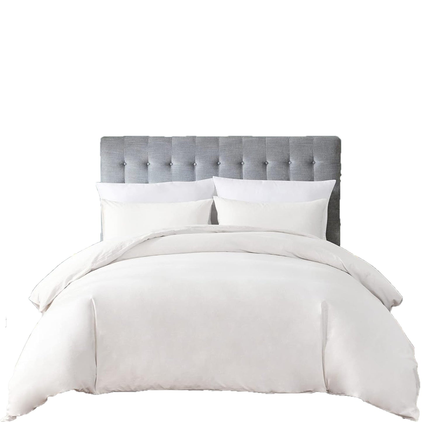 Ultra Soft 100% Washed Cloth Cotton Quilt Cover Set - White