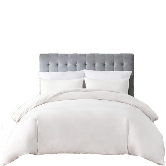 Ultra Soft 100% Washed Cloth Cotton Quilt Cover Set - White