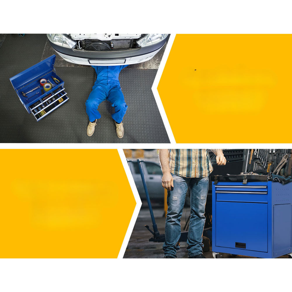 Tool Cart Trolley Mechanic Steel Storage Organizer 7 Drawer - Blue