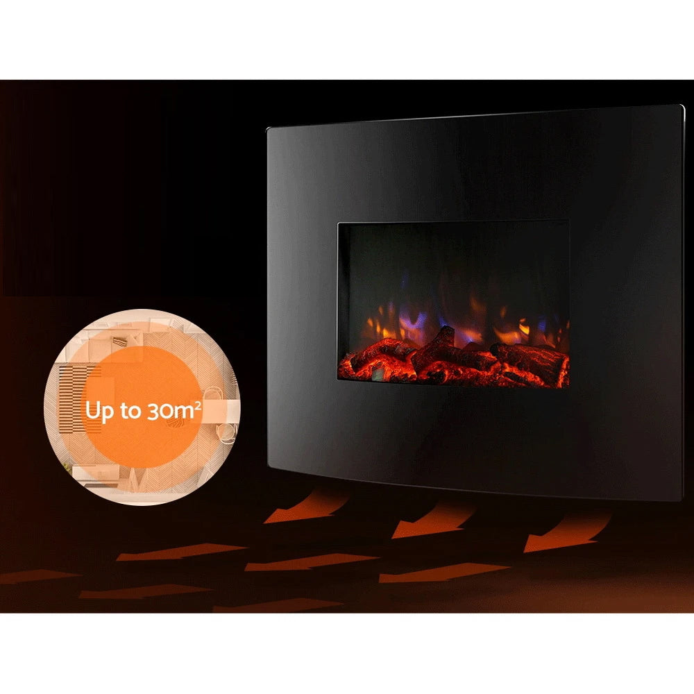 Wall Mounted Electric Fireplace Heater - 2000W
