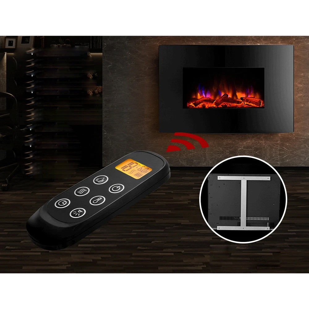 Wall Mounted Electric Fireplace Heater - 2000W