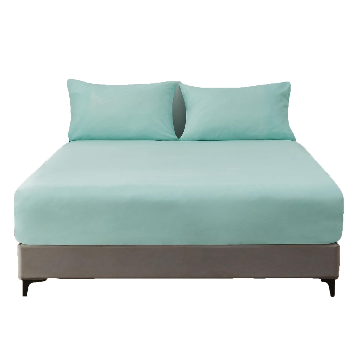 1000TC Cotton Blend Soft and Breathable Fitted Sheet 40cm Deep Pocket - Mint