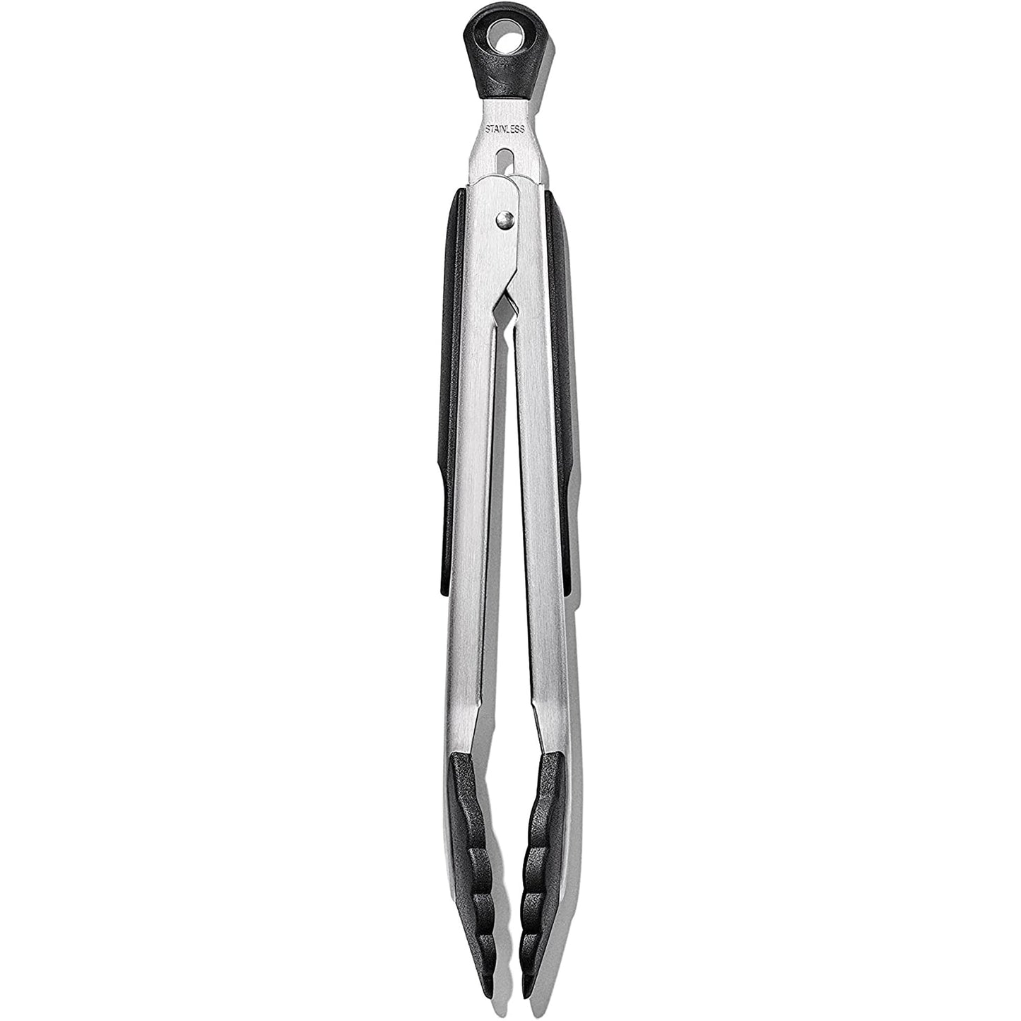 Stainless Steel Tongs with Nylon Head and Non Slip Grips - 9 Inch
