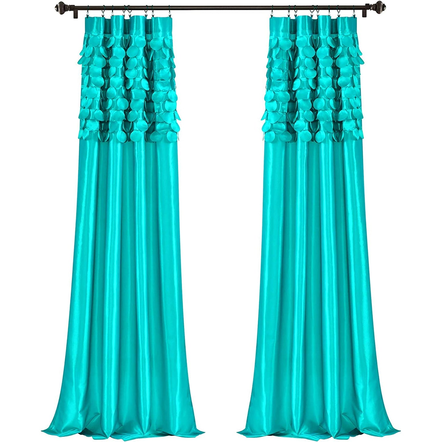 Circular Dream Window Curtain Panels Set of 2 - Turquoise