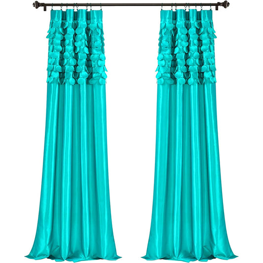 Circular Dream Window Curtain Panels Set of 2 - Turquoise