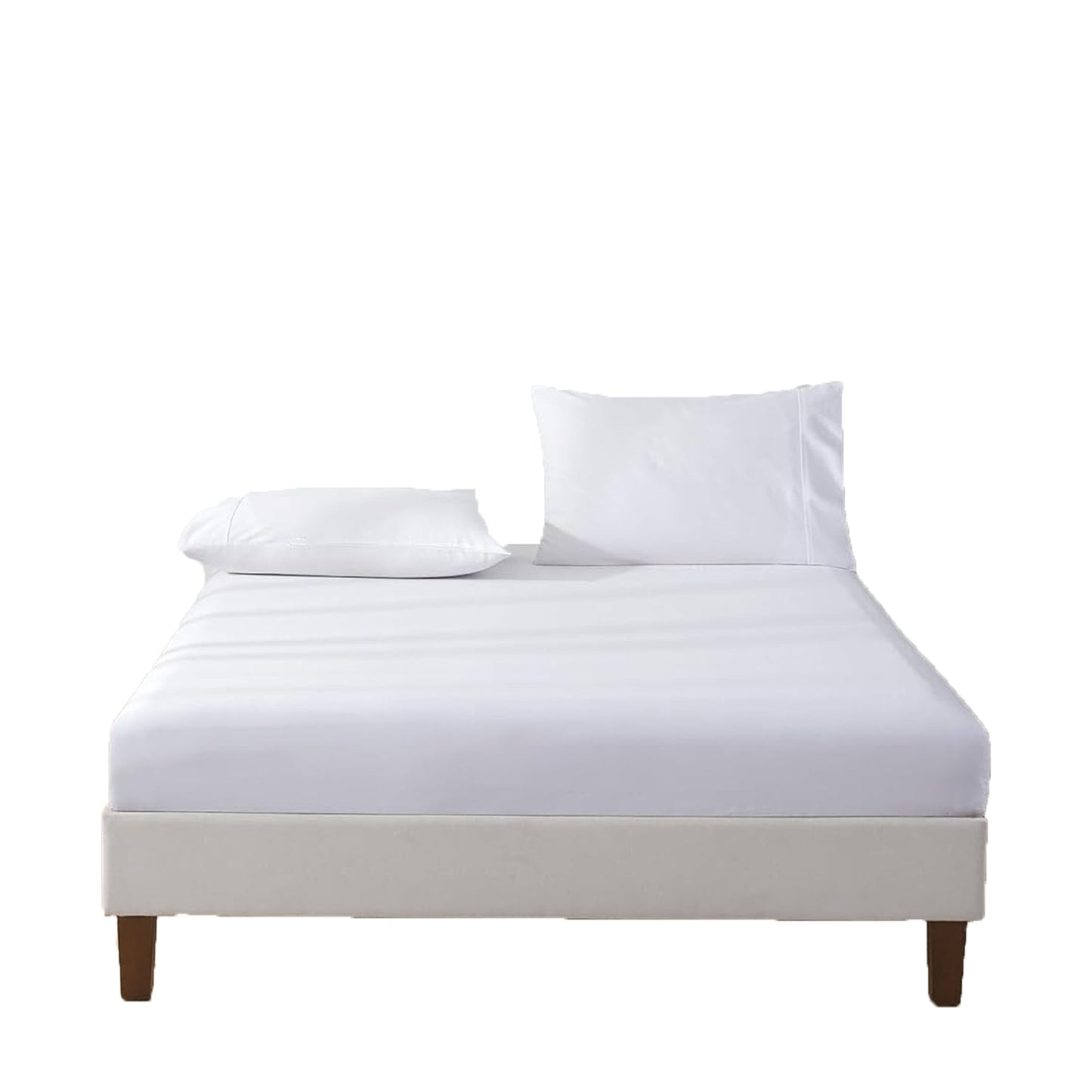 500TC Soft and Luxurious 100% Cool Breathable Cotton Bed Sateen Set - White