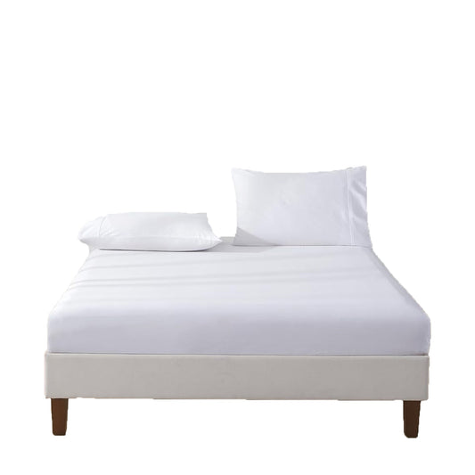500TC Soft and Luxurious 100% Cool Breathable Cotton Bed Sateen Set - White