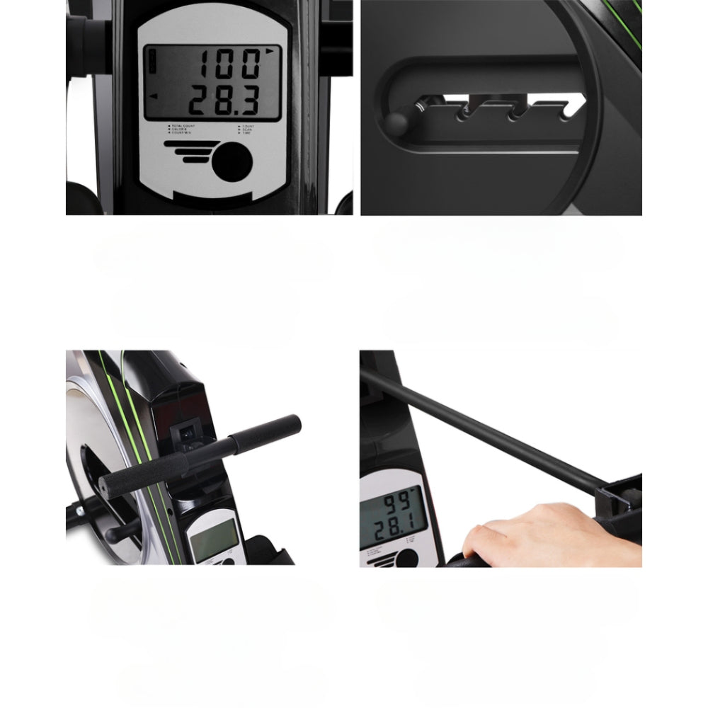 Rowing Exercise Machine Rower Resistance Home Gym - Grey