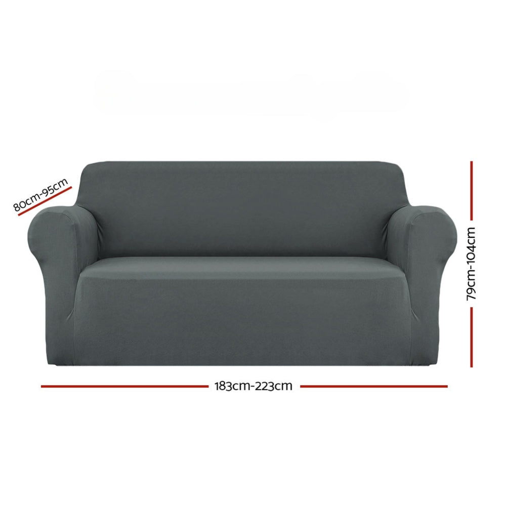 Sofa Cover Elastic Stretchable Couch Covers Grey 3 Seater